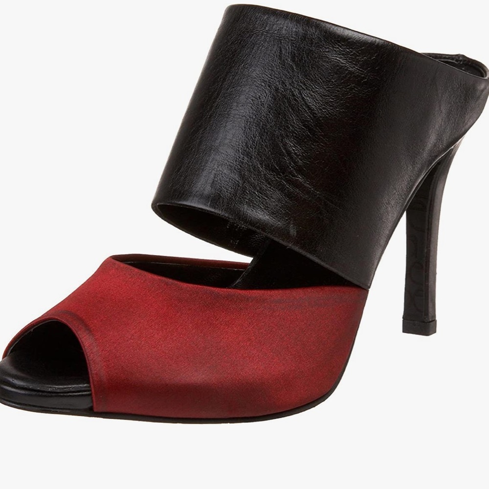 Jessica Bennett Leather and Satin Nikita Slide